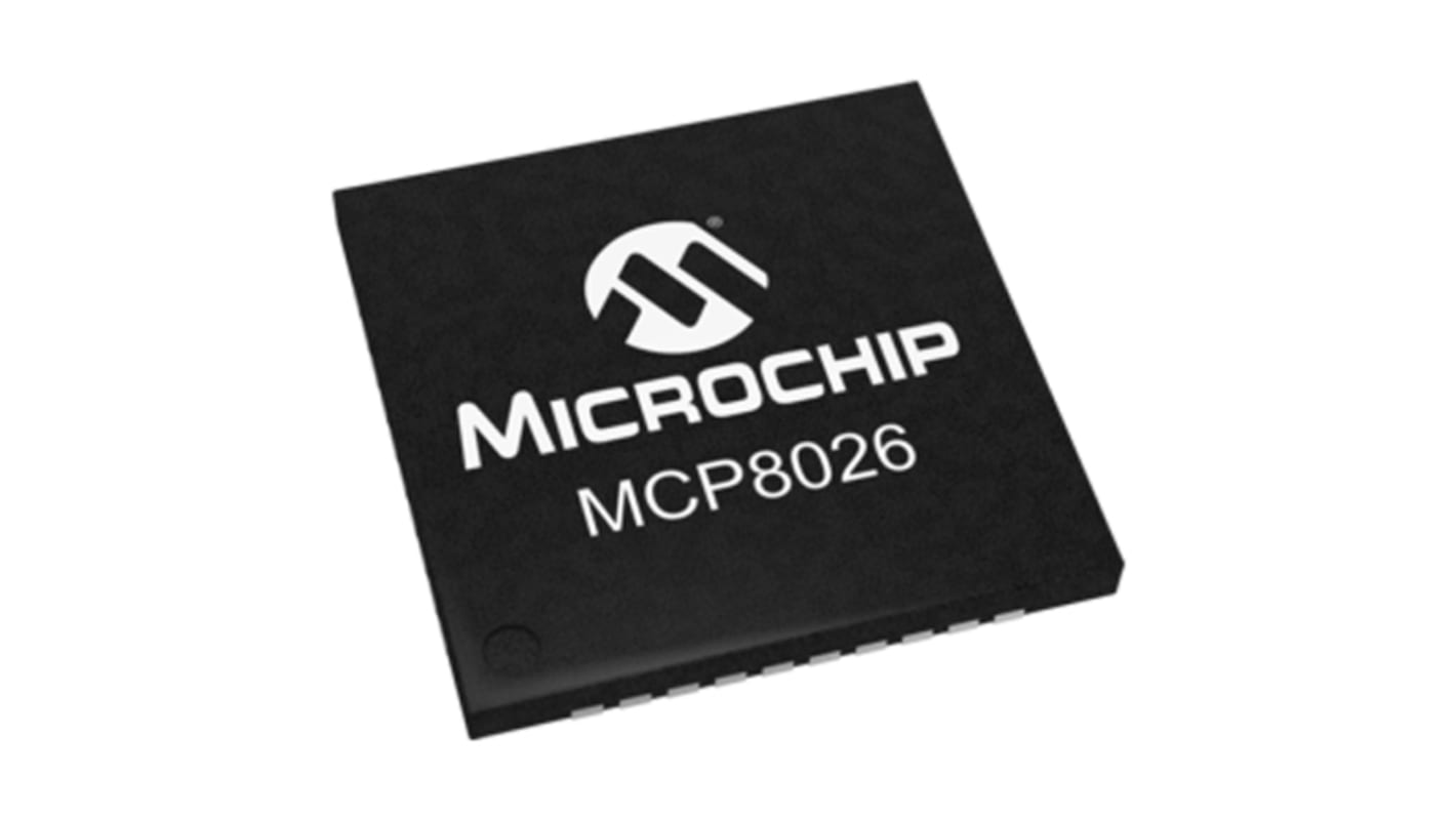 Microchip MCP8026-115E/MP, BLDC Motor Controller, 19 V 0.5A 40-Pin, QFN