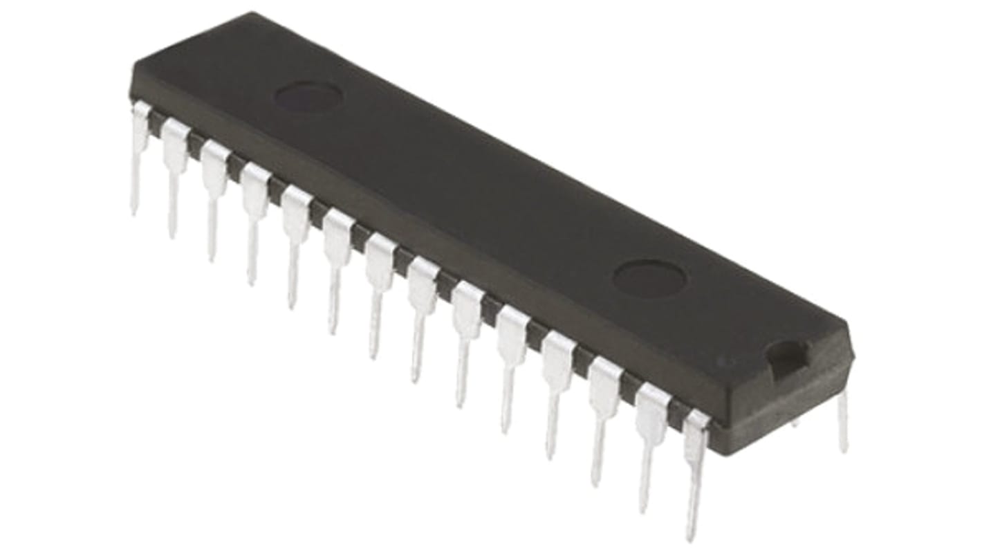 Microcontrolador Microchip PIC16F1718-I/SP, núcleo PIC de 8bit, RAM 2,048 kB, 32MHZ, SPDIP de 28 pines