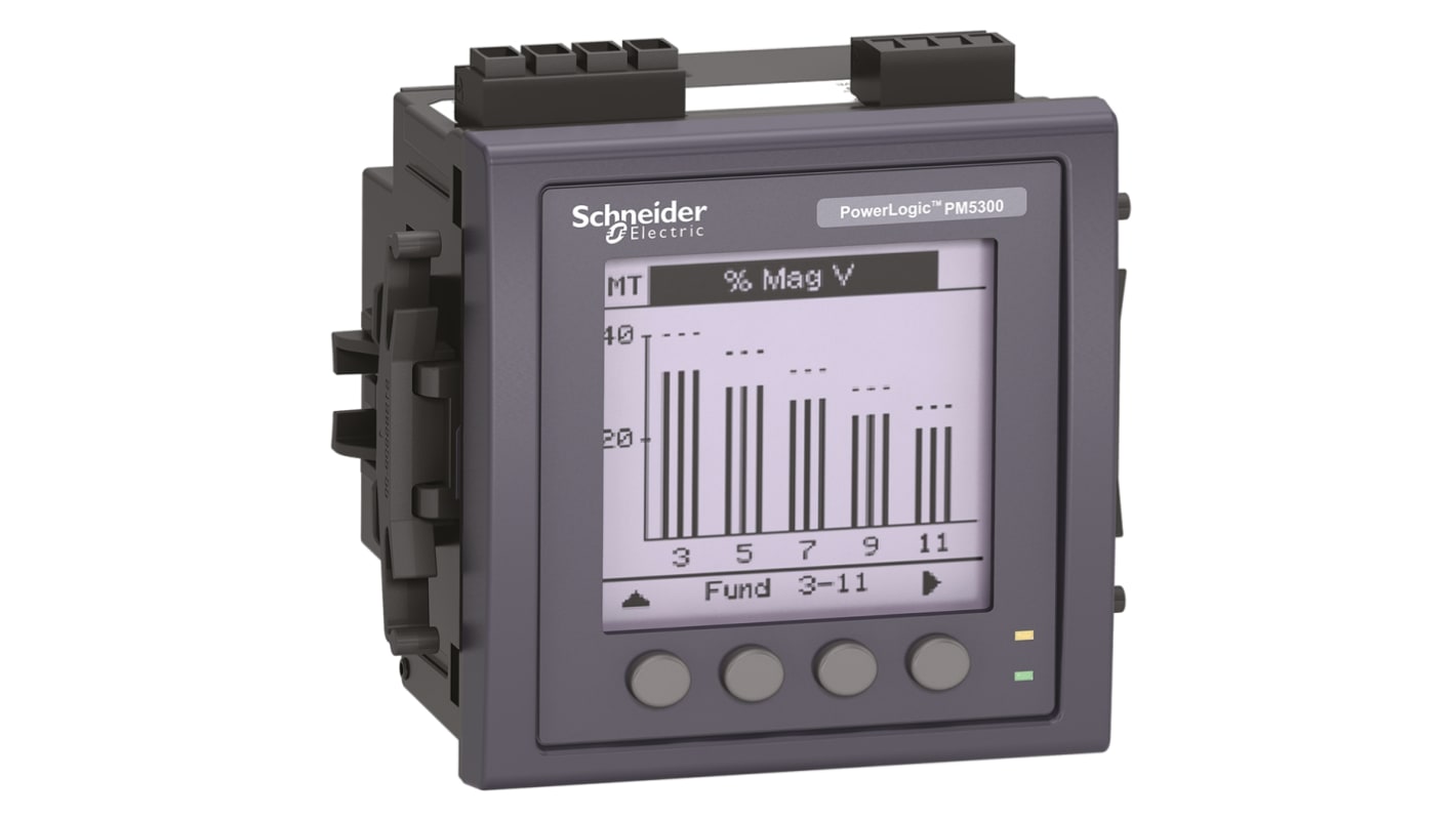 Medidor de energía Schneider Electric serie PM5000, display LCD, precisión ±0,5%, 3 fases, dim. 92mm x 92mm