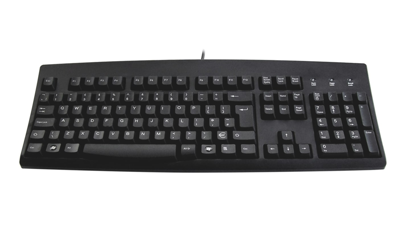 Ceratech Wired USB Keyboard, QWERTY (UK), Black