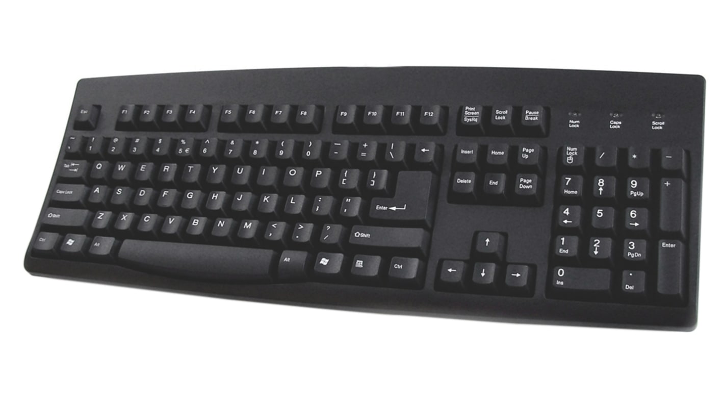 Ceratech Wired USB Keyboard, QWERTY (US), Black