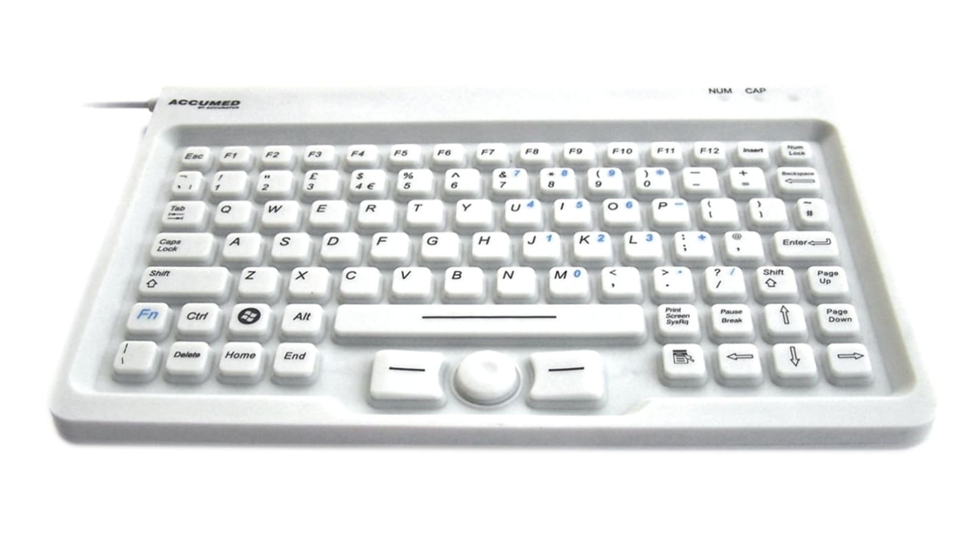 Ceratech Wired USB Keyboard, QWERTY (UK), White