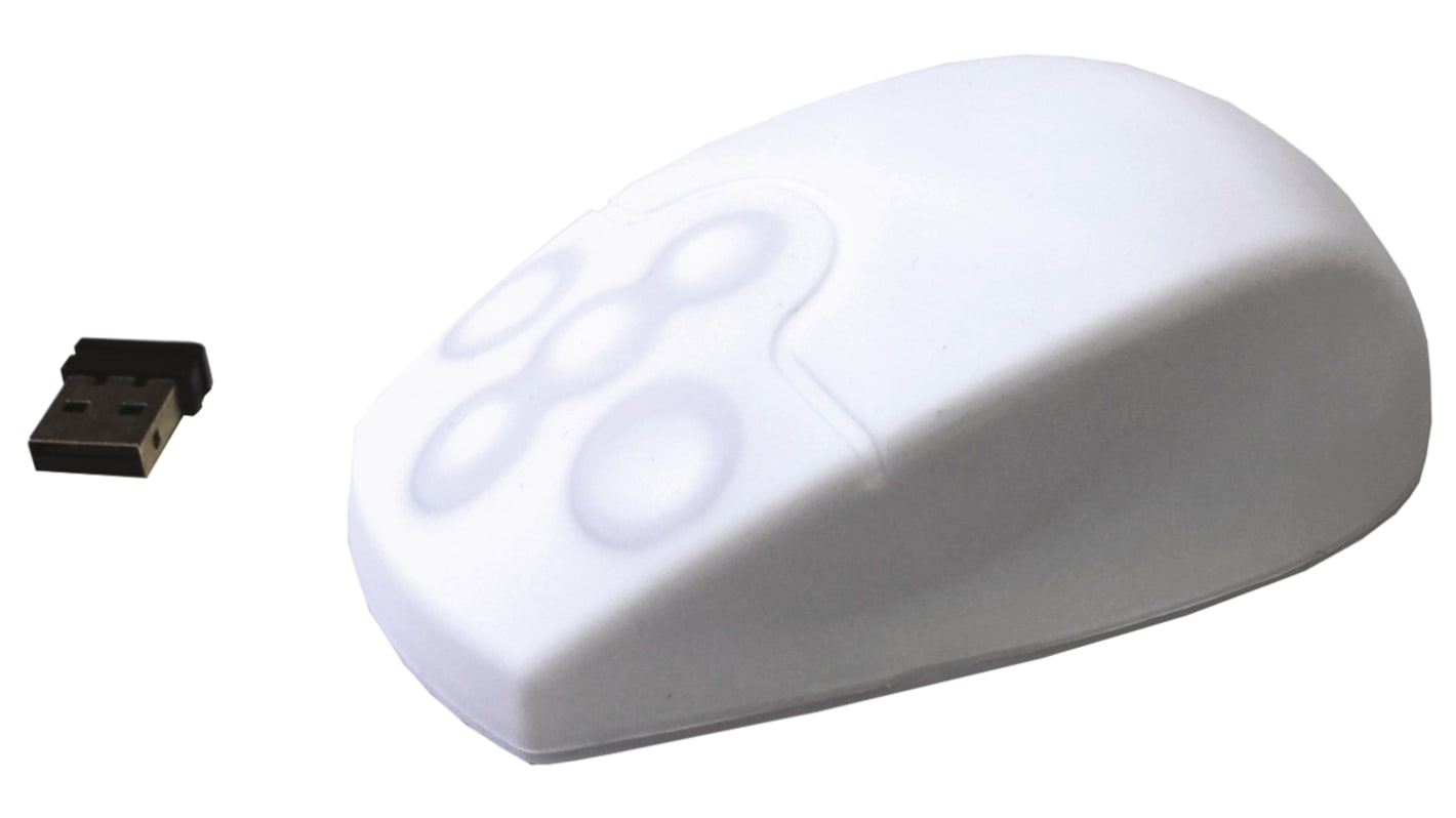 Ceratech Maus Wireless USB Medizinisch Optisch 5 Tasten Weiß
