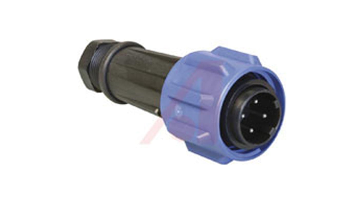 Bulgin Circular Connector, 4 Contacts, Cable Mount, Plug, Male, IP68, Buccaneer 900 Series