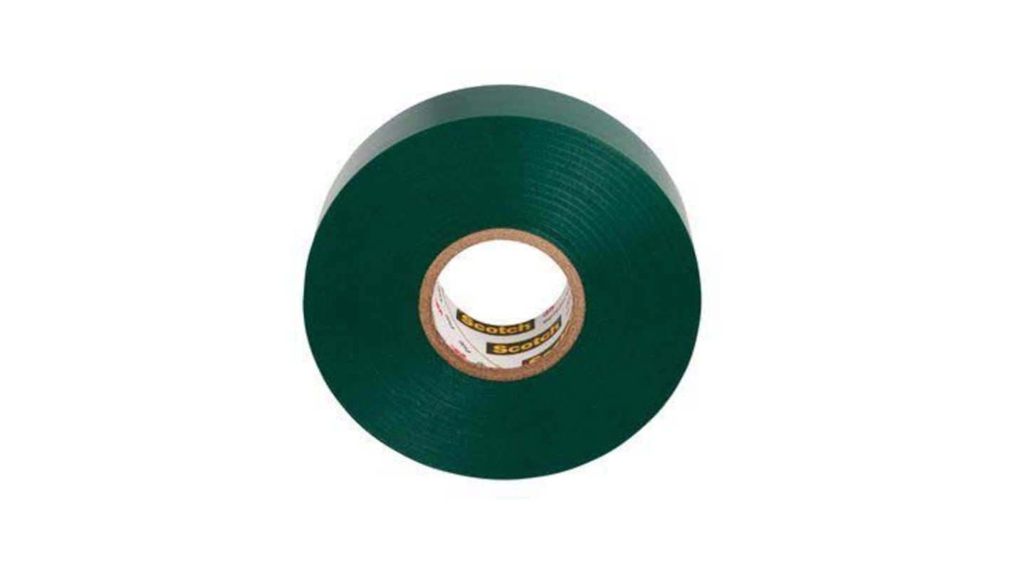 3M Scotch 35 Green Polyvinyl Chloride Electrical Tape, 19mm x 20m