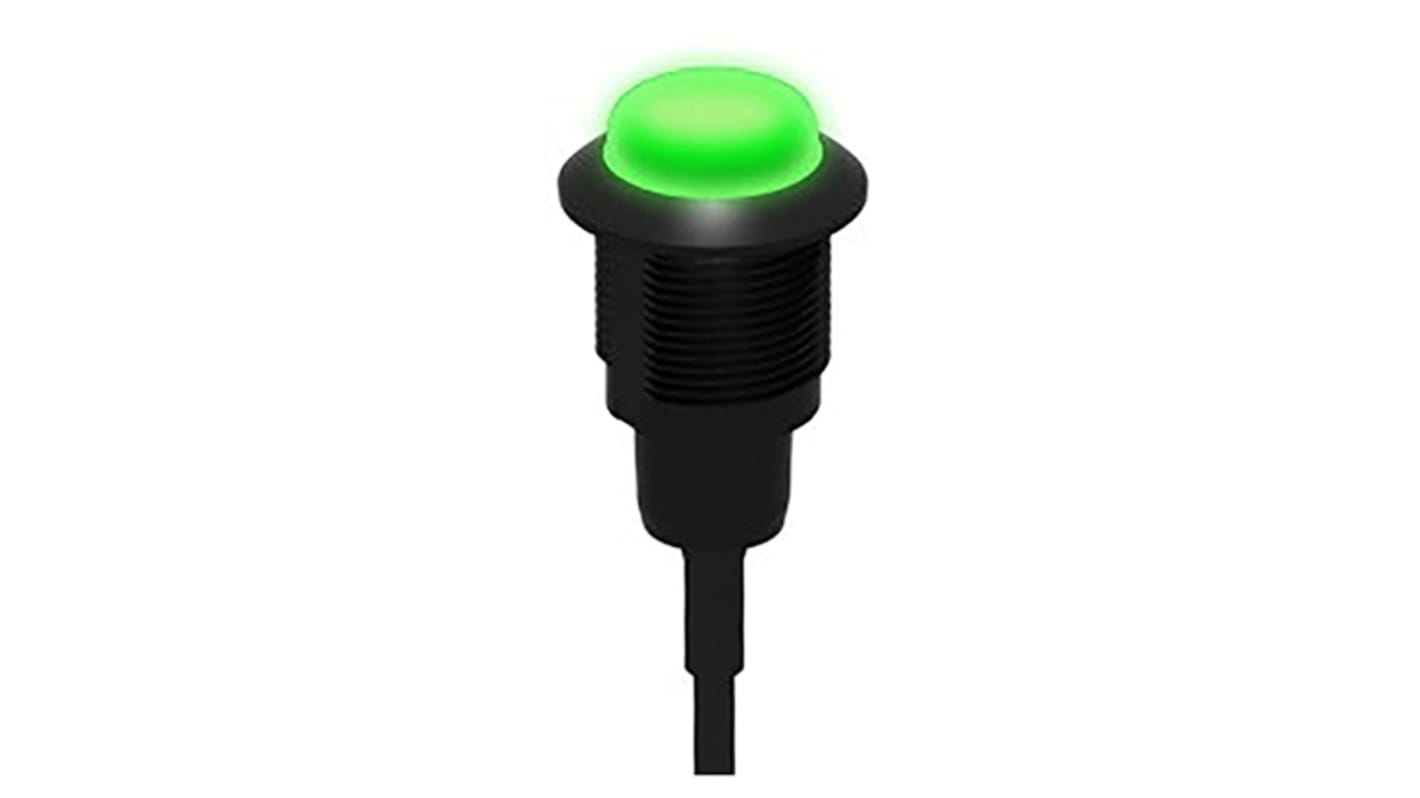 Indicatore da pannello Banner Verde  a LED, 10 → 30V cc, Sporgente, foro da 18mm