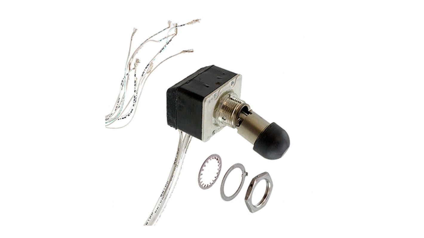 Honeywell Toggle Switch, Panel Mount, Latching, 3PDT, Wire Lead Terminal