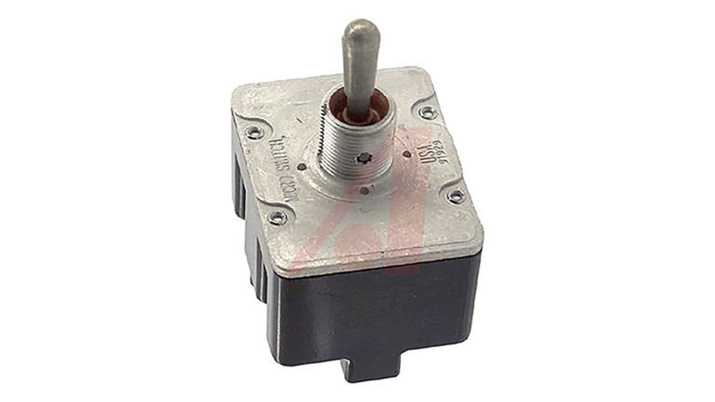 Honeywell Toggle Switch, Panel Mount, (On)-Off-(On), 4PDT, Screw Terminal