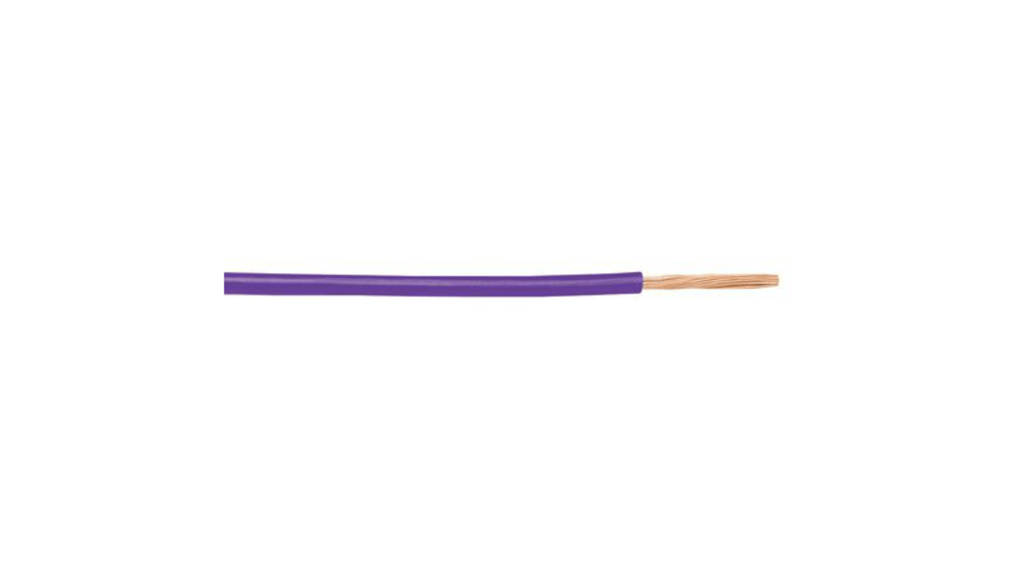 Fils de câblage Alpha Wire MIL-W-76, Hook-up Wire PVC, 0,2 mm², Violet, 24 AWG, 305m, 600 V