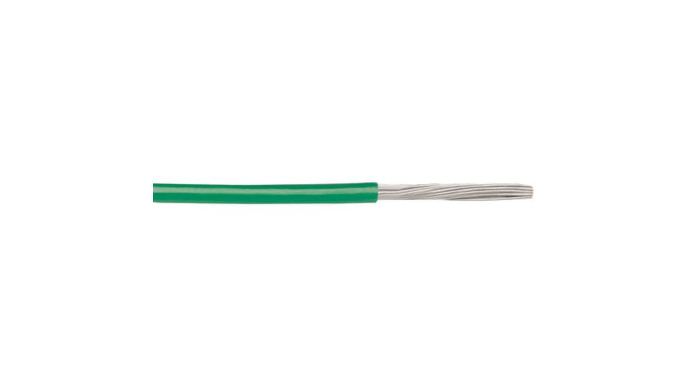 Alpha Wire Hook-up Wire PVC Series Green 0.33 mm² Hook Up Wire, 22 AWG, 1/0.64 mm, 30m, PVC Insulation, 1561 GR005