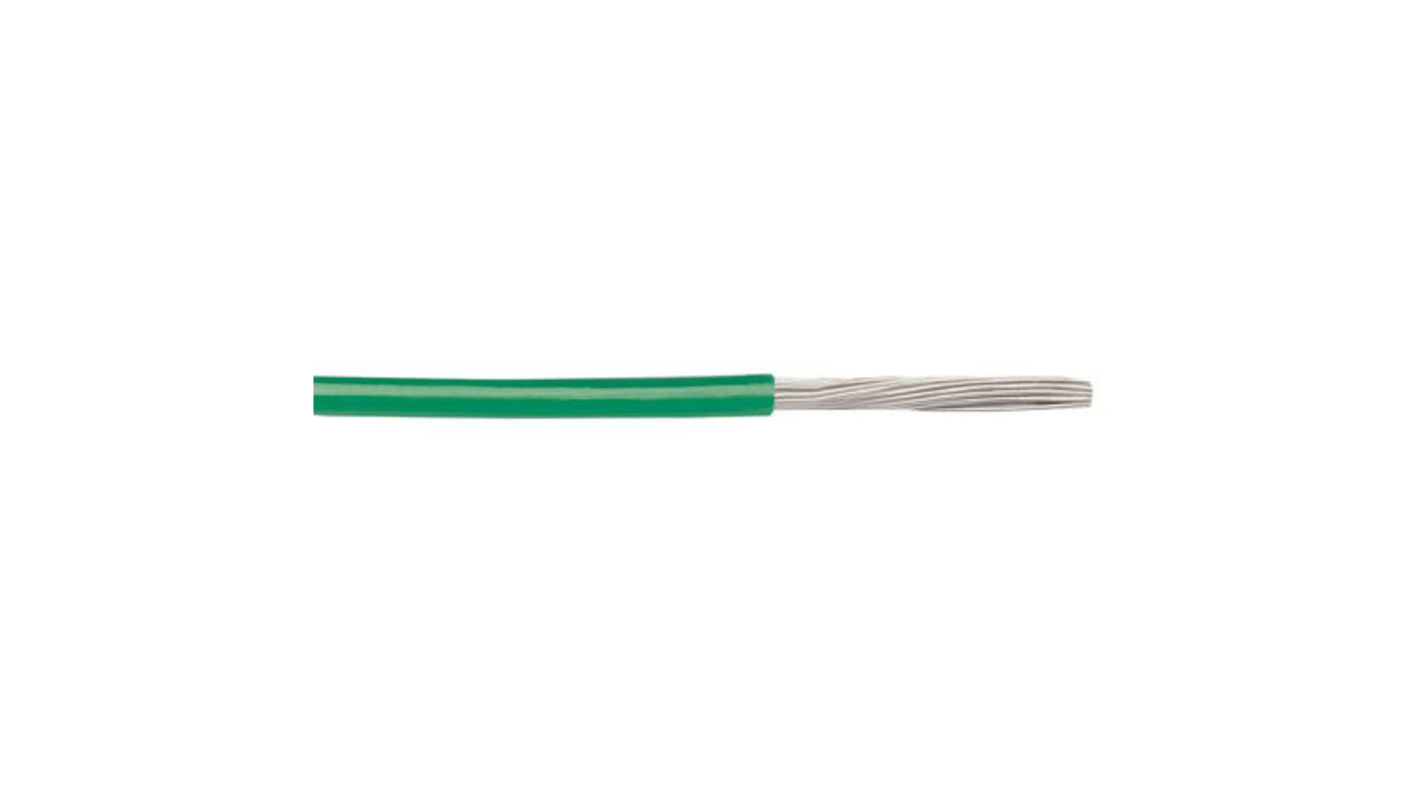 Alpha Wire Einzeladerleitung 0,2 mm², 24 AWG 30m Grün PVC isoliert Ø 1.32mm UL1007