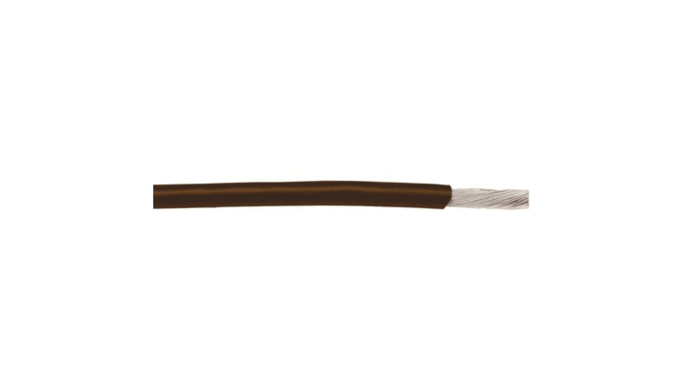 Alpha Wire Hook-up Wire PVC Series Brown 0.35 mm² Hook Up Wire, 22 AWG, 7/0.25 mm, 305m, PVC Insulation, 3051 BR001