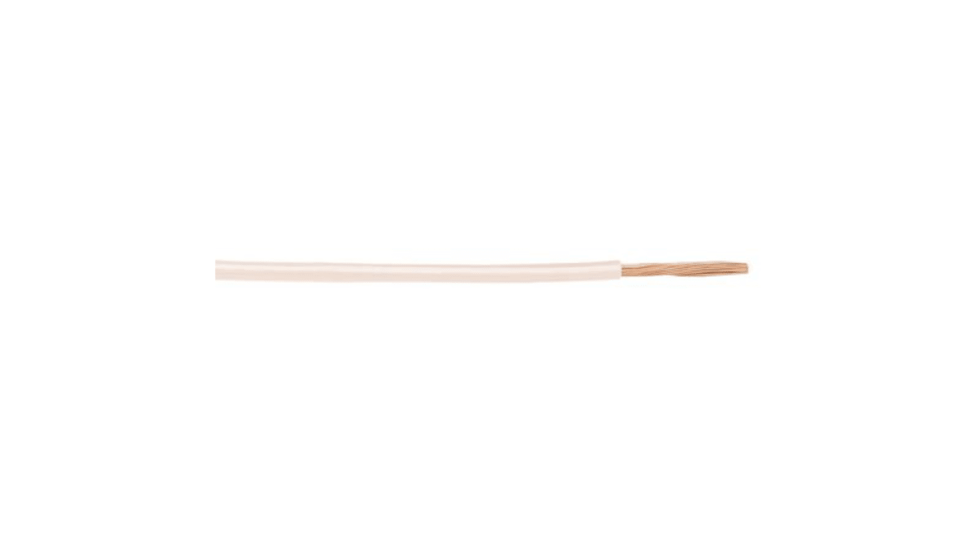 Alpha Wire Hook-up Wire PVC Series White 0.33 mm² Hook Up Wire, 22 AWG, 1/0.64 mm, 305m, PVC Insulation, 3051/1 WH001