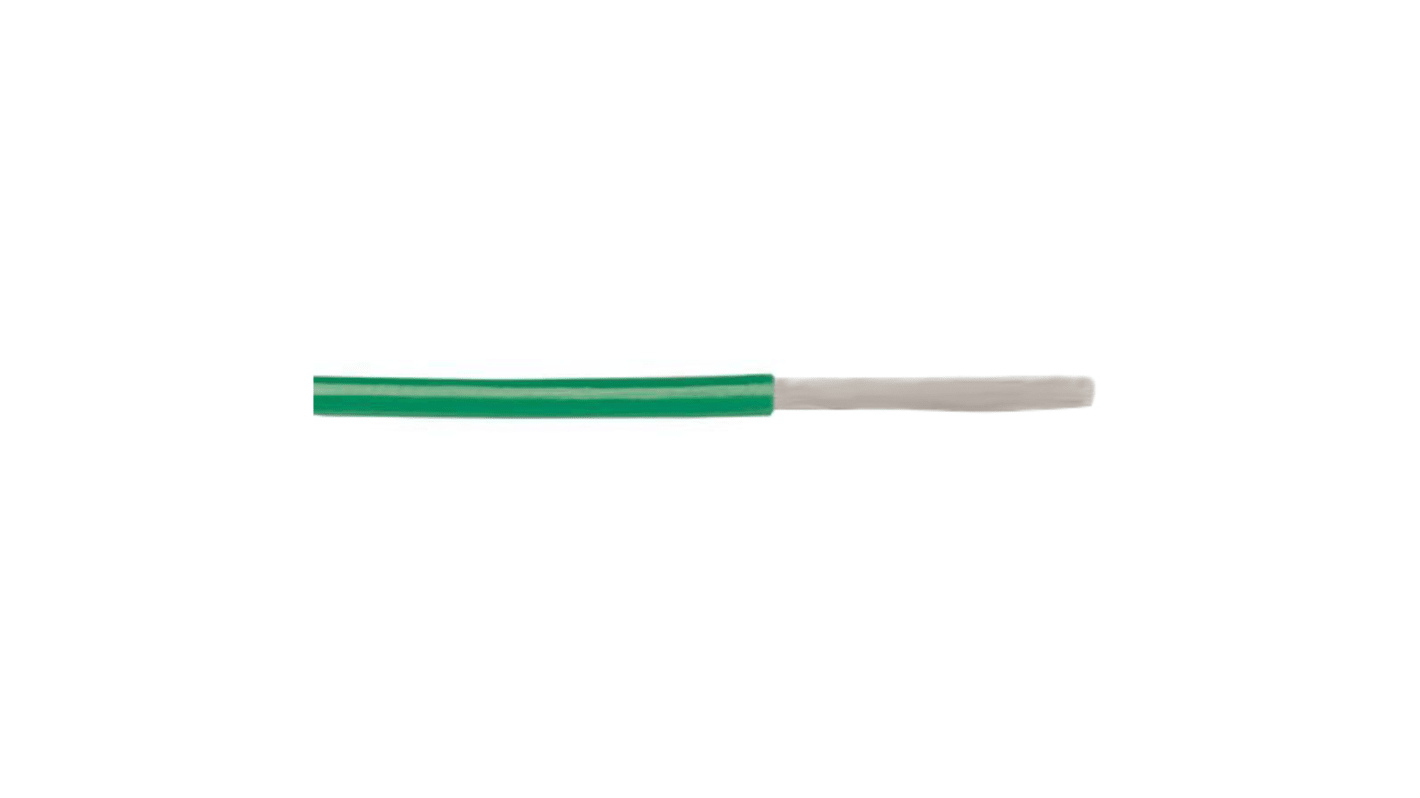 Alpha Wire Hook-up Wire PVC Series Green 1.3 mm² Hook Up Wire, 16 AWG, 1/1.29 mm, 30m, PVC Insulation, 3057/1 GR005
