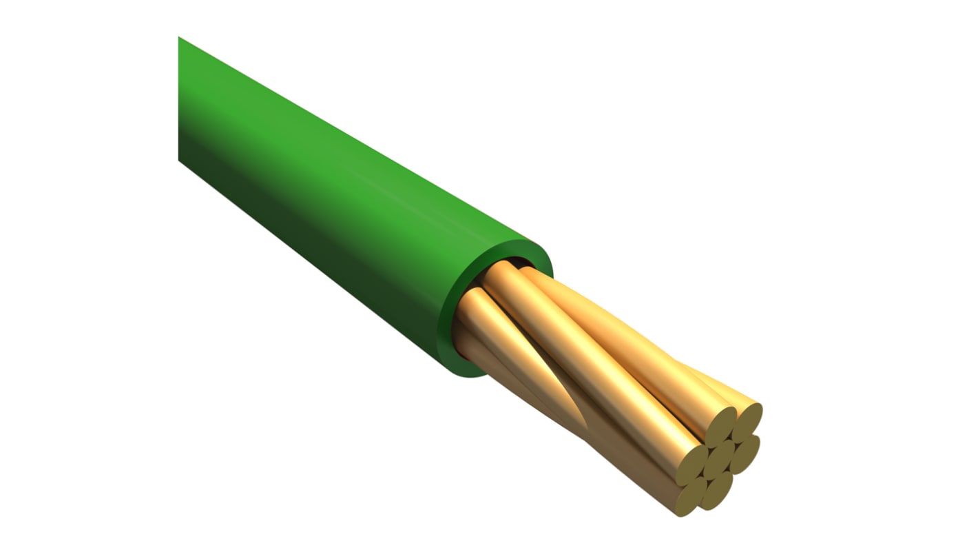 Alpha Wire Hook-up Wire PVC Series Green 0.13 mm² Hook Up Wire, 26 AWG, 7/0.16 mm, 30m, PVC Insulation, 1853 GR005