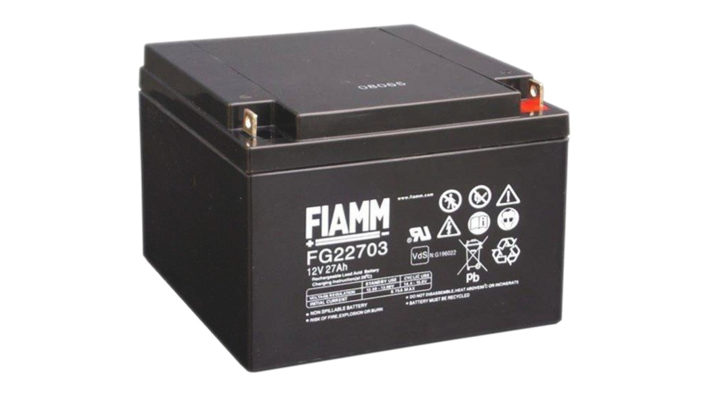 Fiamm 12V M5 Sealed Lead Acid Battery, 27Ah