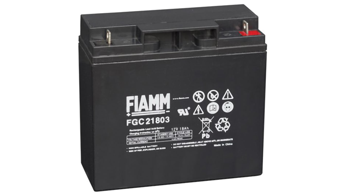 Fiamm 12V M5 Sealed Lead Acid Battery, 18Ah