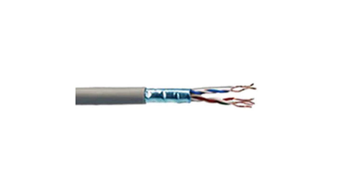 RS PRO Cat6 Ethernet Cable, FTP, Grey LSZH, PVC Sheath, 100m, Low Smoke Zero Halogen (LSZH)