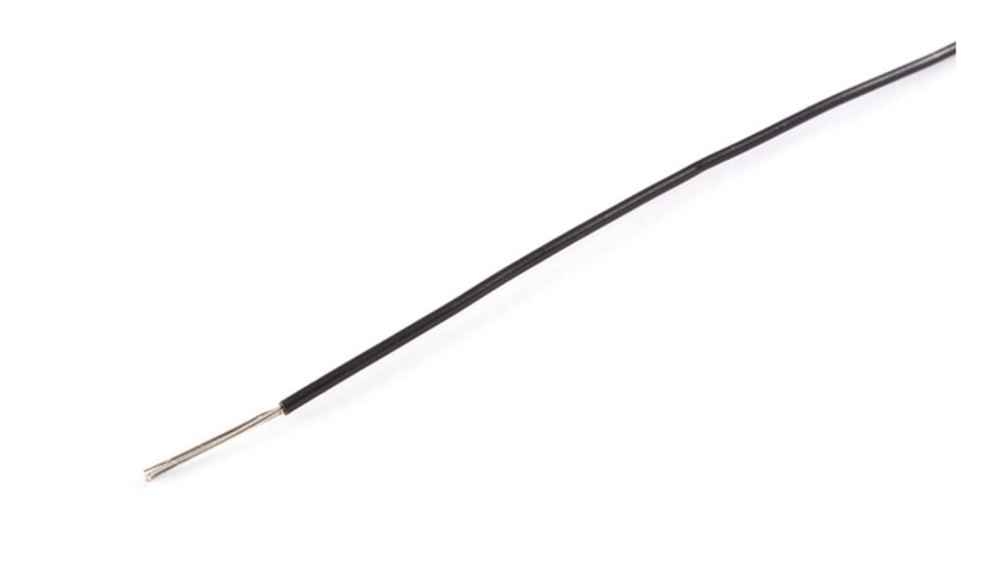 AXINDUS KY30 Series Black 0.6 mm² Hook Up Wire, 20 AWG, 19/0.2 mm, 200m, PVC Insulation, KY3006N