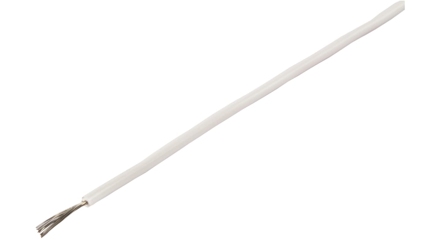 AXINDUS KY30 Series White 0.6 mm² Hook Up Wire, 20 AWG, 19/0.2 mm, 200m, PVC Insulation, KY3006BL