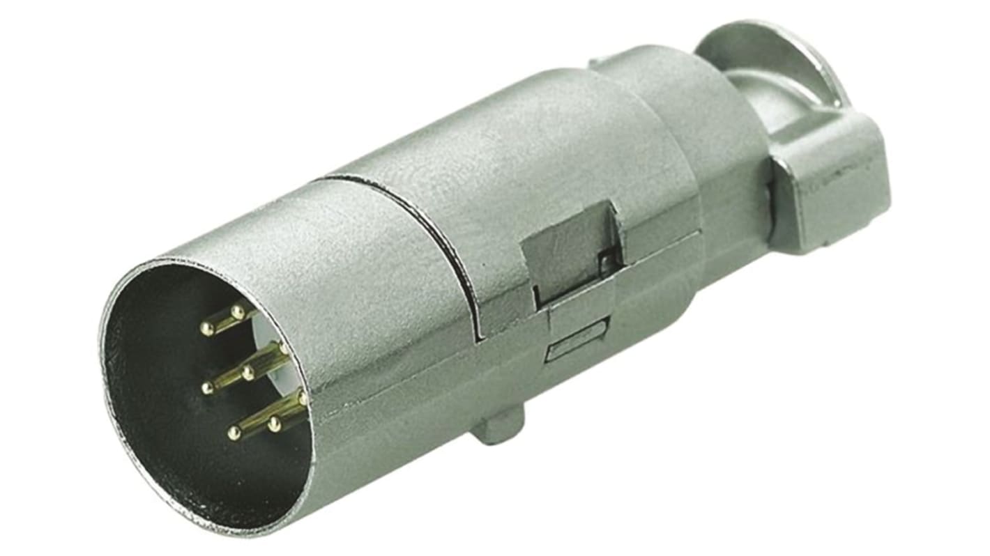 HARTING Heavy Duty Power Connector Insert, 5A, Male, Han-Modular Series, 8 Contacts