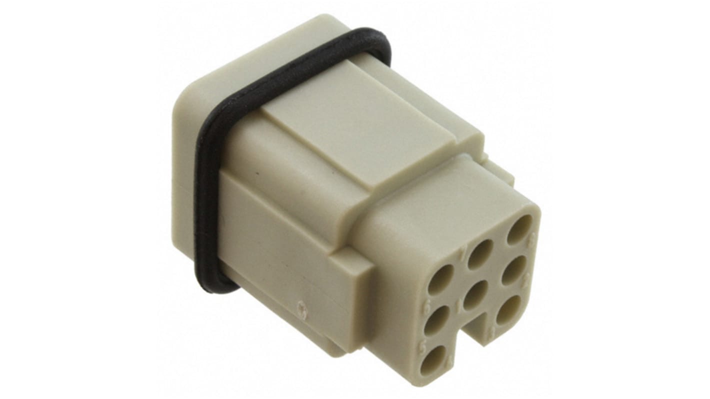 HARTING Heavy Duty Power Connector Insert, 10A, Male, Han D Series, 7 Contacts