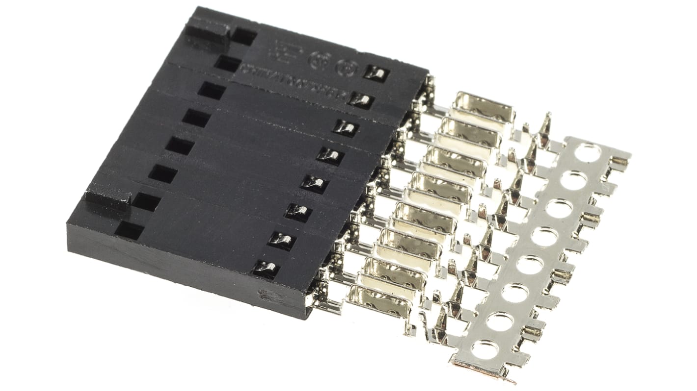 Conector IDC hembra TE Connectivity serie AMPMODU MTE de 8 vías, paso 2.54mm, 1 fila, Montaje de Cable