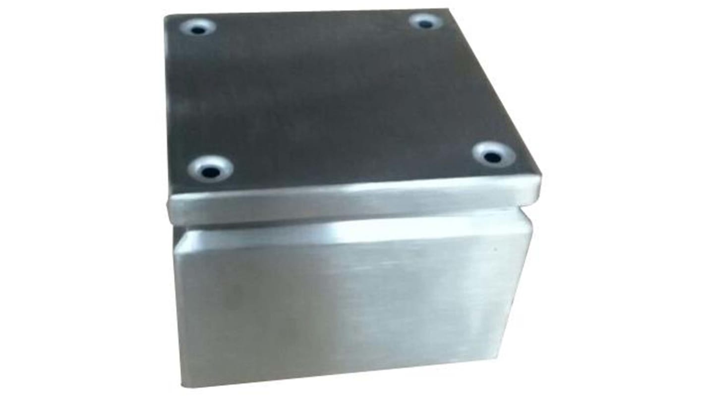 RS PRO Unpainted Stainless Steel Terminal Box, IP66, 300 x 300 x 120mm