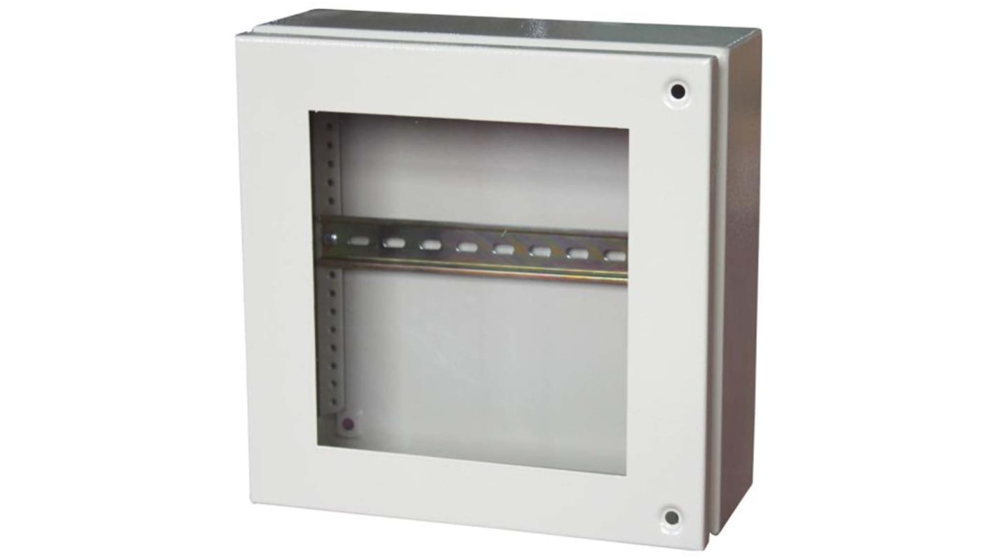 RS PRO Grey Steel Junction Box, IP65, 300 x 300 x 120mm