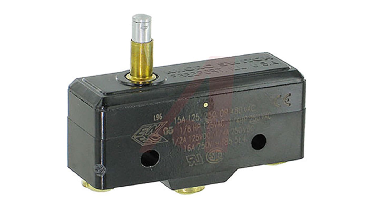Honeywell Plunger Micro Switch, Screw Terminal, 15 A, SP-CO