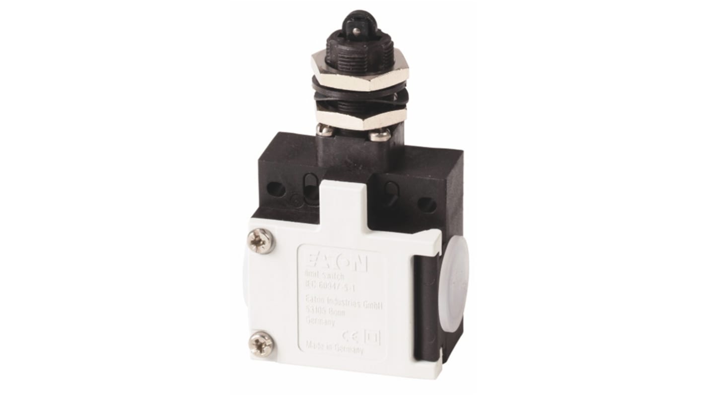 Eaton AT0 Series Roller Plunger Limit Switch, 2NC, IP65, Plastic Housing, 415V ac Max, 10A Max