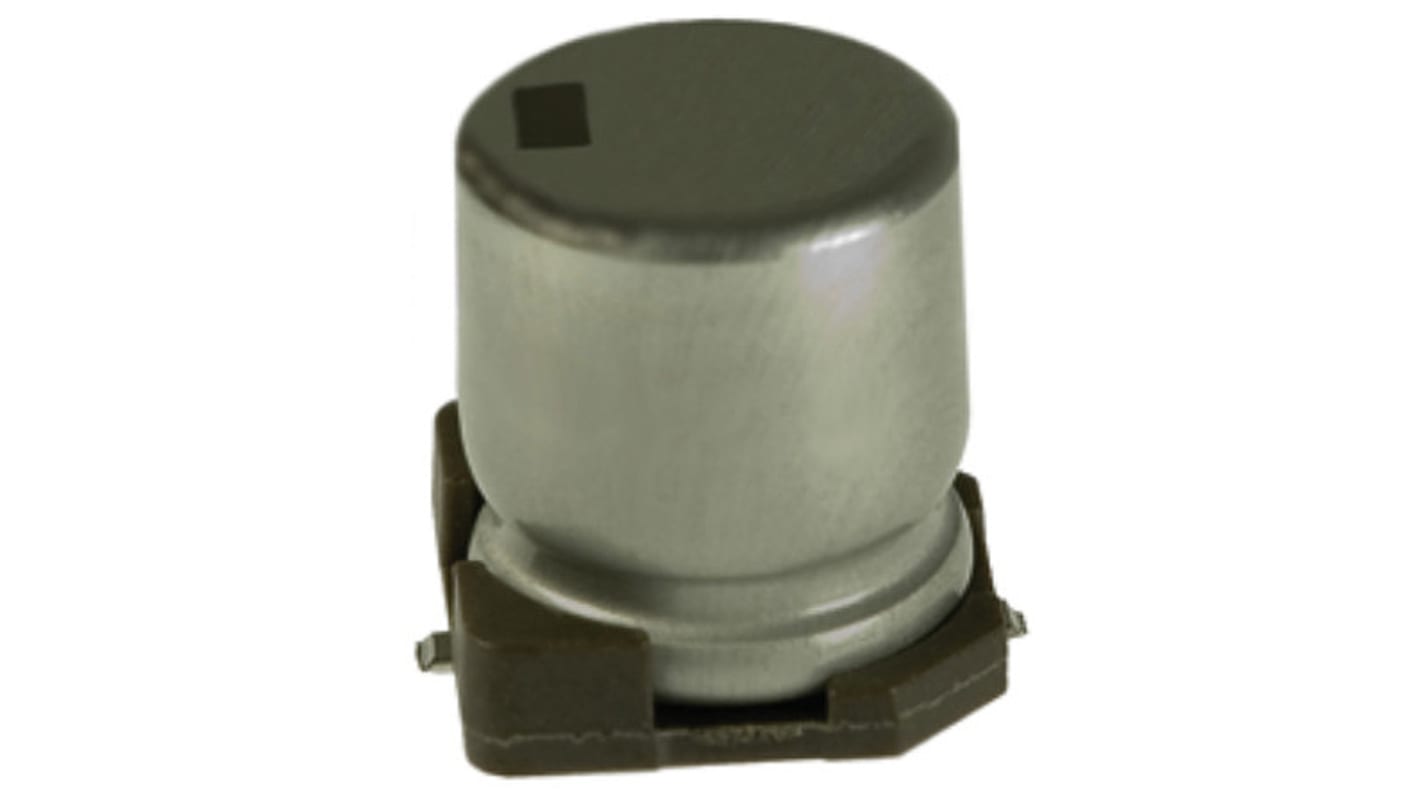 Condensador electrolítico Nichicon serie WD, 100μF, ±20%, 50V dc, mont. SMD, 8 (Dia.) x 10mm, paso 3.1mm