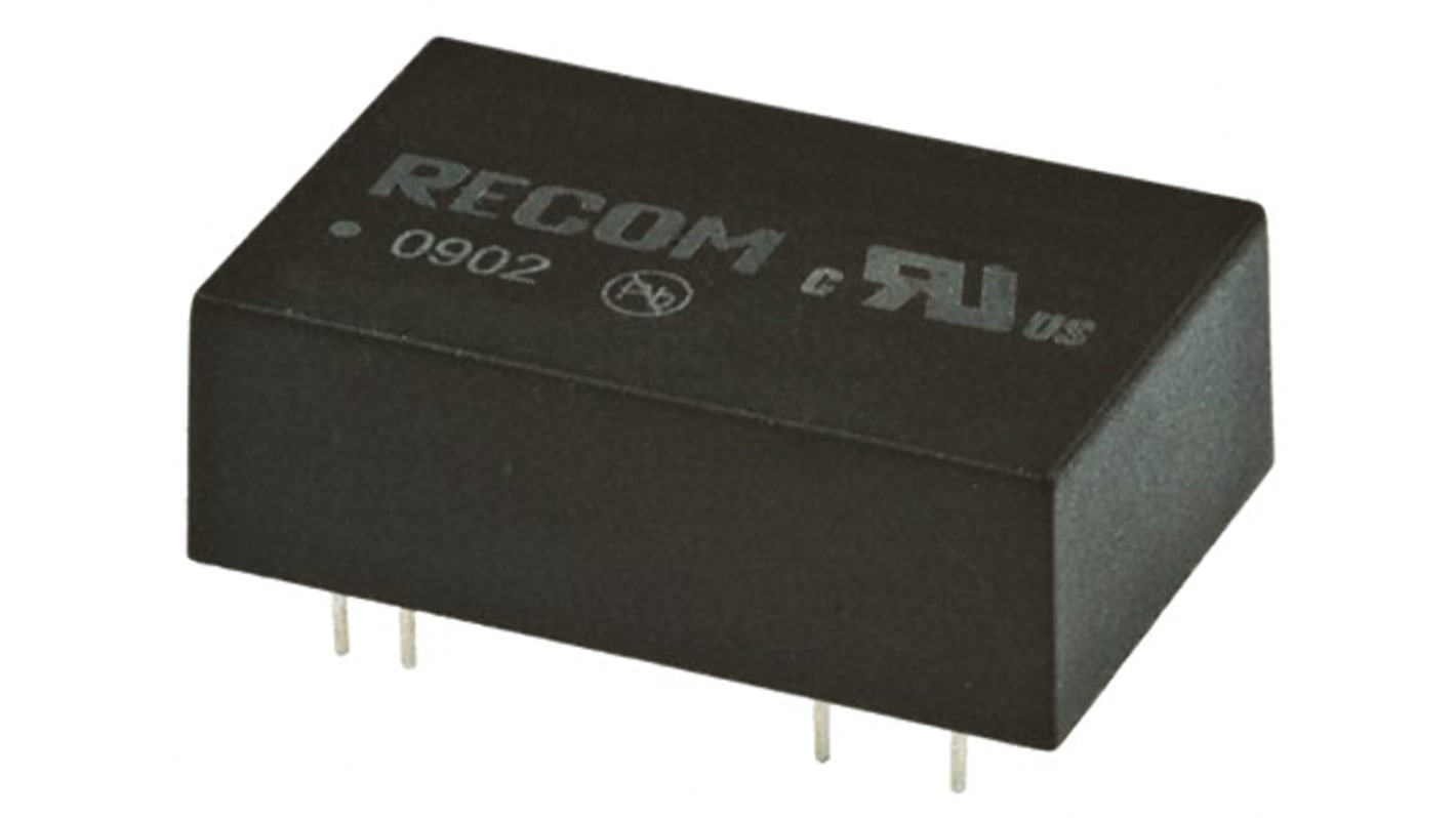 Recom REC3 Isolated DC-DC Converter, 12V dc/ 250mA Output, 9 → 36 V dc Input, 3W, Through Hole, +80°C Max Temp
