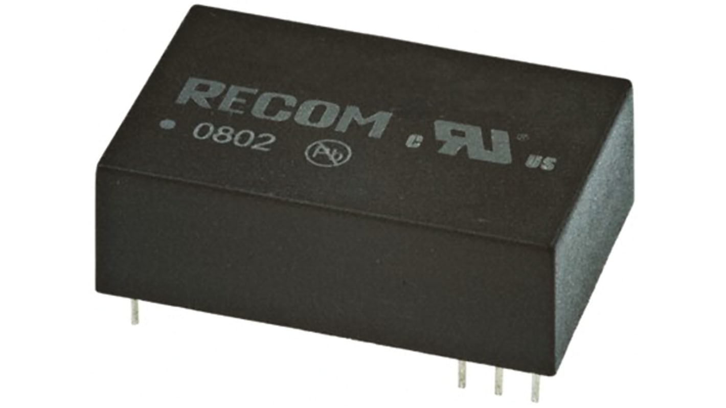Recom REC3 DC/DC-Wandler 3W 12 V dc IN, 15V dc OUT / 200mA 1000V dc