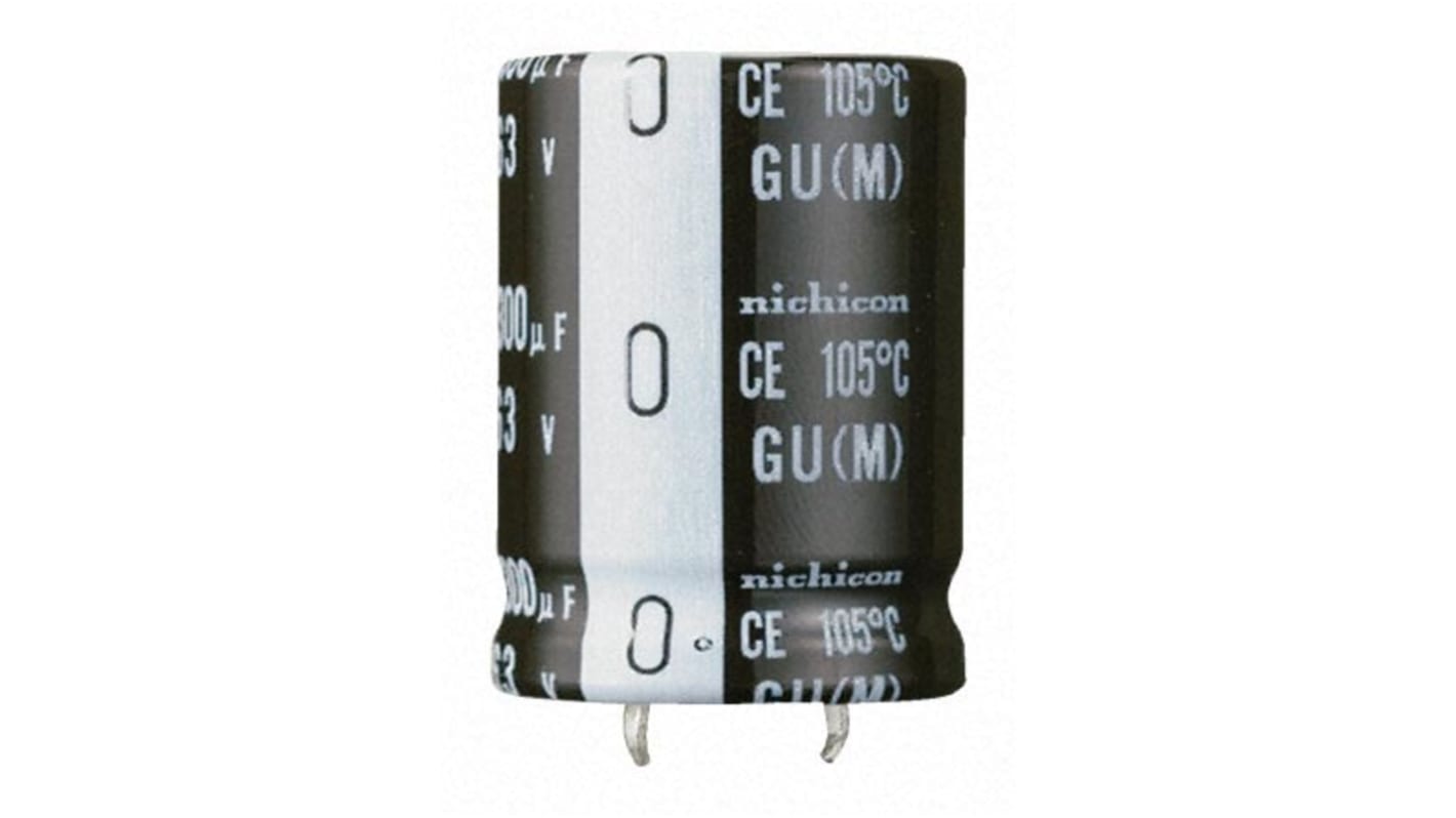 Nichicon GU Snap-In Aluminium-Elektrolyt Kondensator 100μF ±20% / 450V dc, Ø 22mm x 35mm, bis 105°C