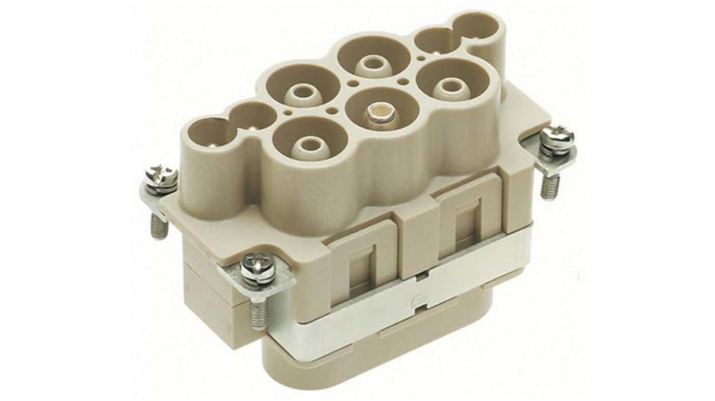 HARTING Heavy Duty Power Connector Insert, 63A, Male, Han-Com Series, 4 Contacts