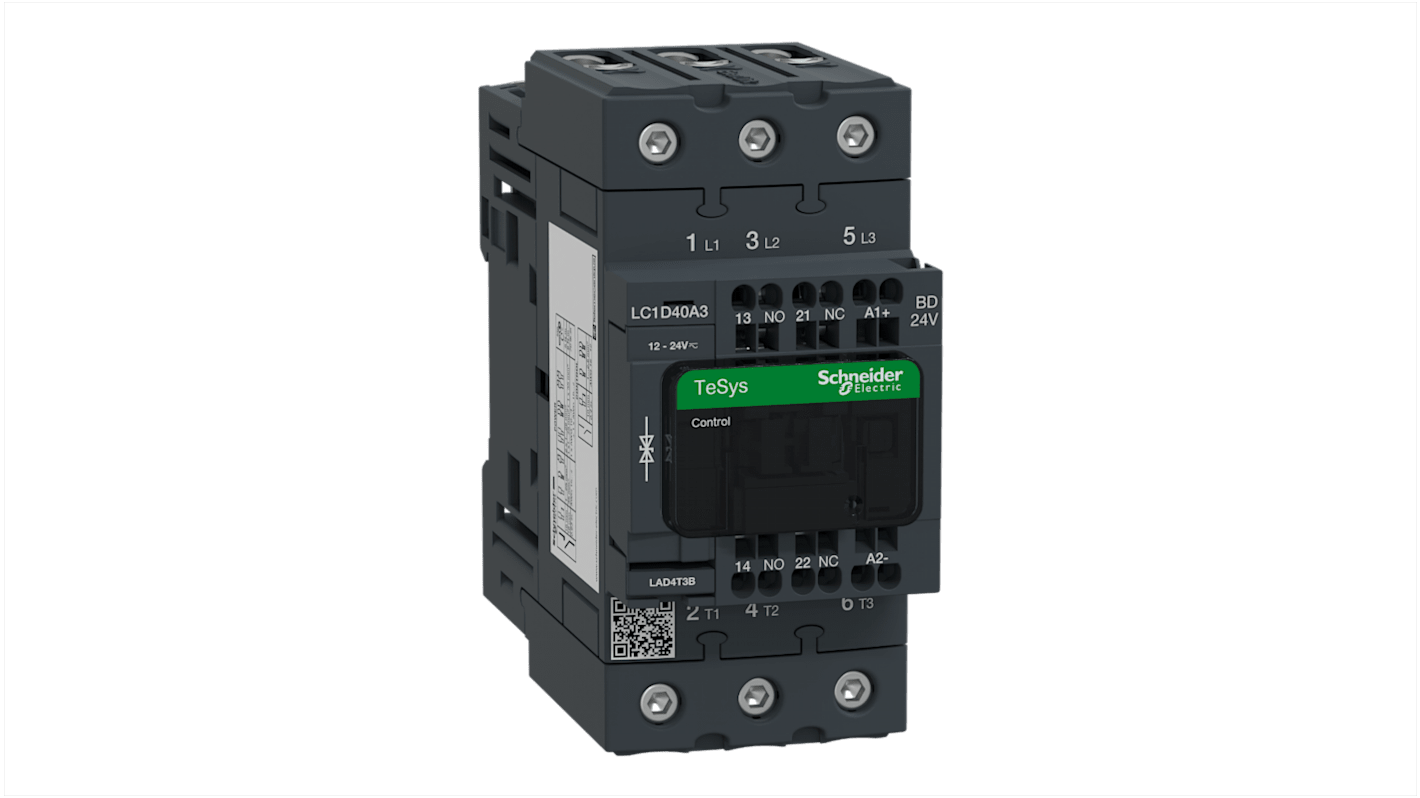 Stycznik 24 V AC Schneider Electric styki: 3 40 A 3NO LC1D40A3B7