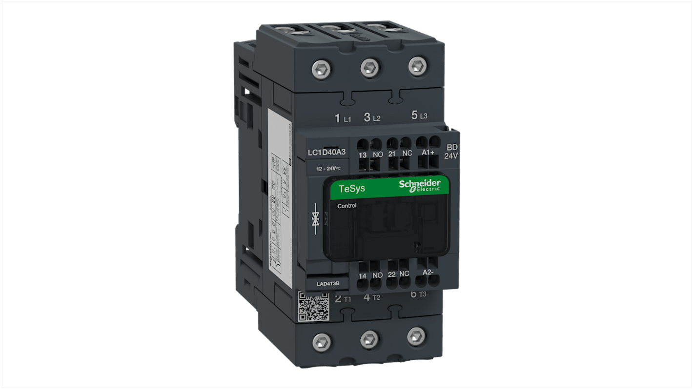 Schneider Electric TeSys D LC1D Leistungsschütz 24 V dc-Spule, 3 -polig / 40 A 3 Schließer