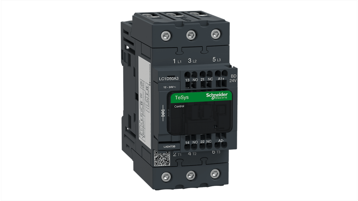 Stycznik Schneider Electric styki: 3 50 A 3NO LC1D50A3BD
