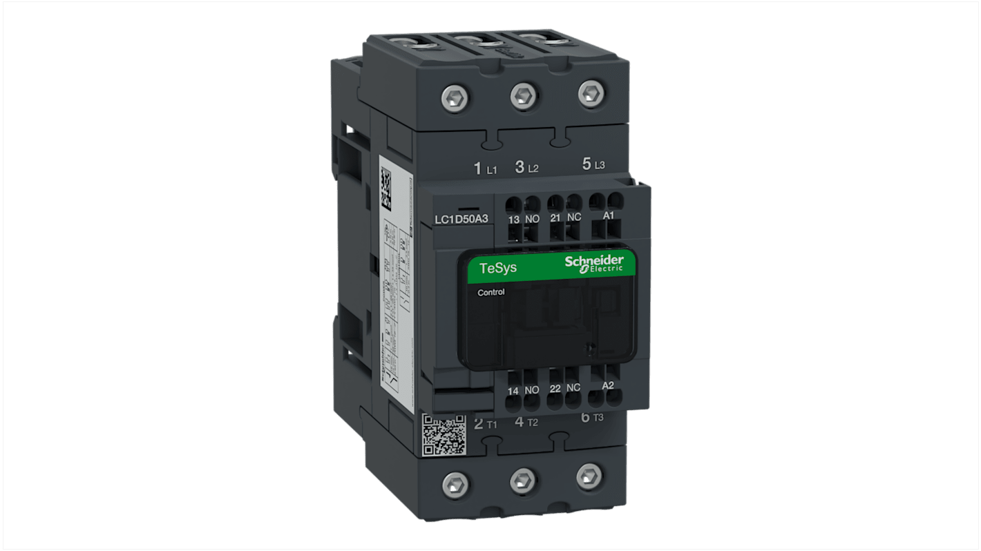 Schneider Electric TeSys D LC1D Contactor, 230 V ac Coil, 3-Pole, 50 A, 3NO