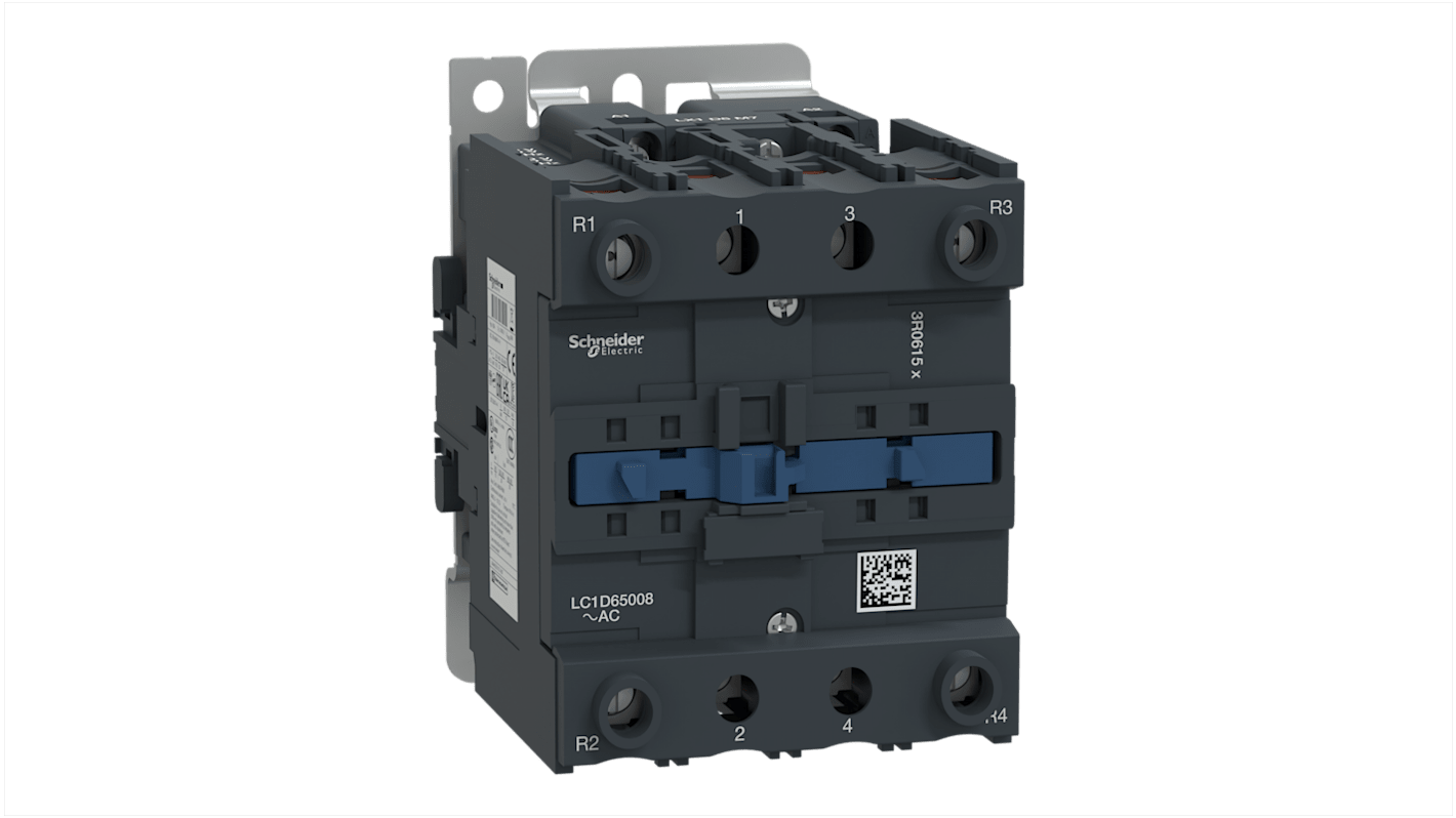 Schneider Electric TeSys D LC1D Contactor, 440 V ac Coil, 4-Pole, 80 A, 2NO + 2NC