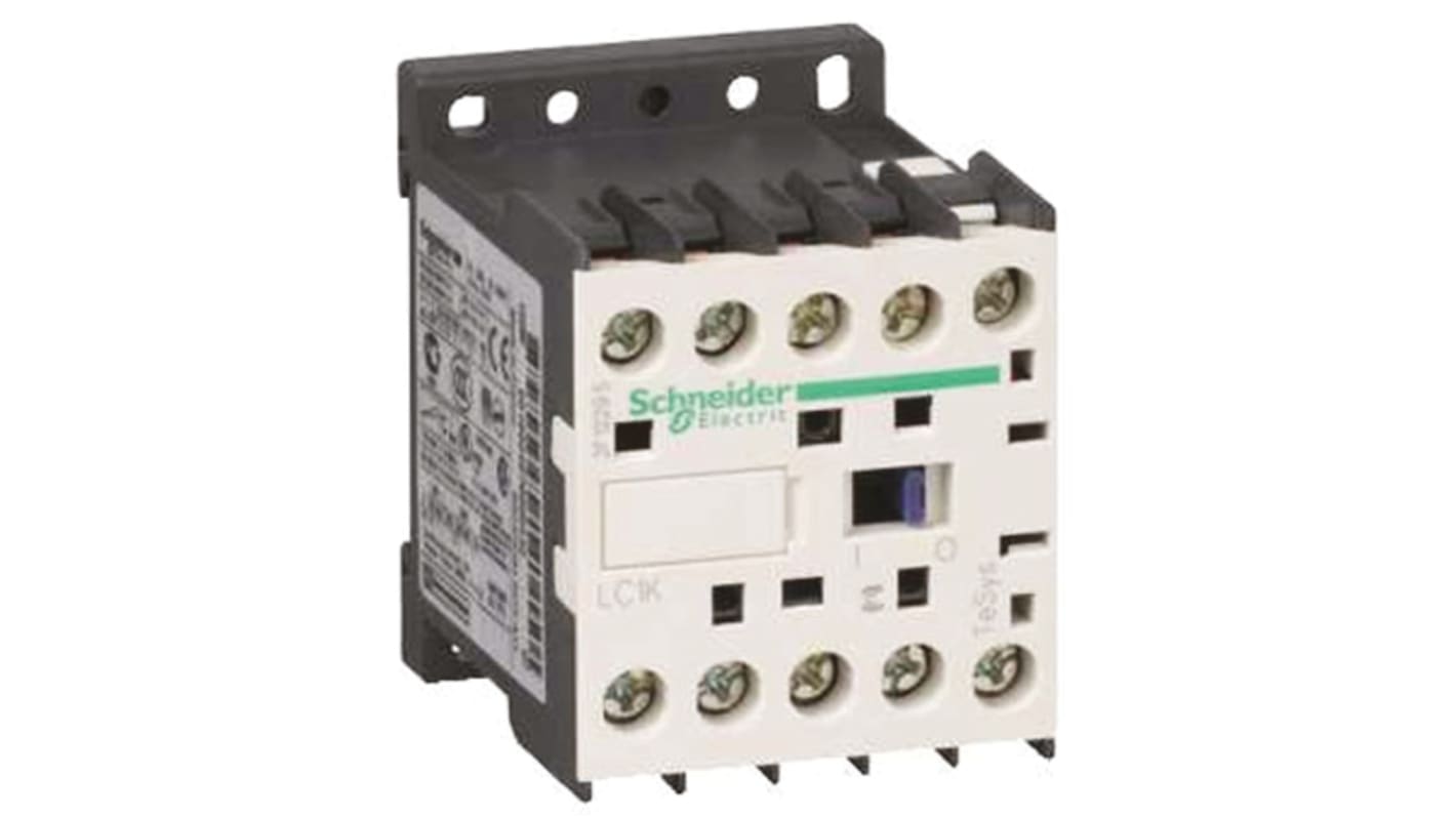 Schneider Electric TeSys K LC1K Contactor, 110 V ac Coil, 3-Pole, 6 A, 3 kW, 3NO, 690 V ac