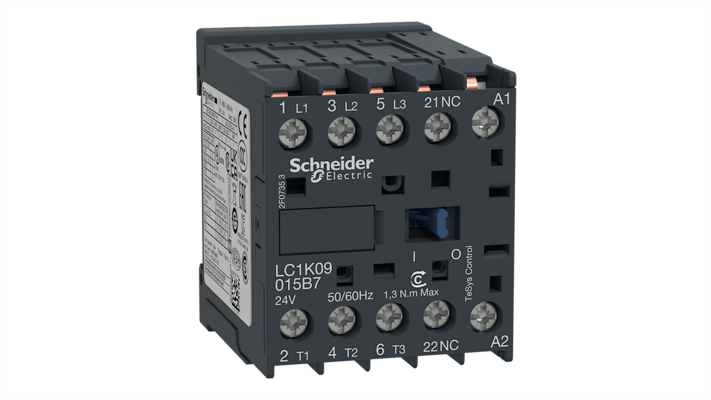 Stycznik 115 V AC Schneider Electric styki: 3 4 kW 20 A 3NO Styk lutowany LC1K09015FE7