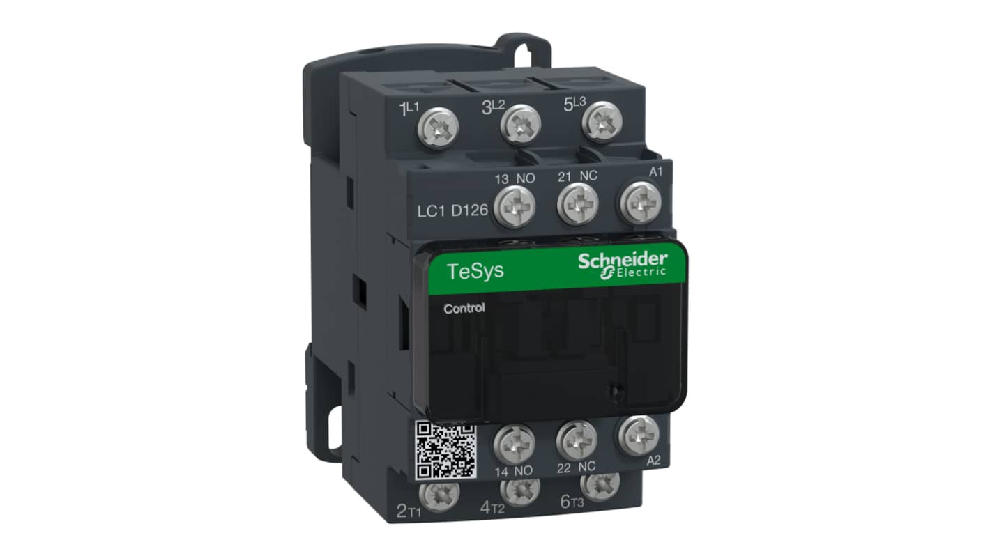 Stycznik 110 V AC Schneider Electric styki: 3 7,5 kW 25 A 3NO Płyta, szyna Końcówka oczkowa LC1D126F7