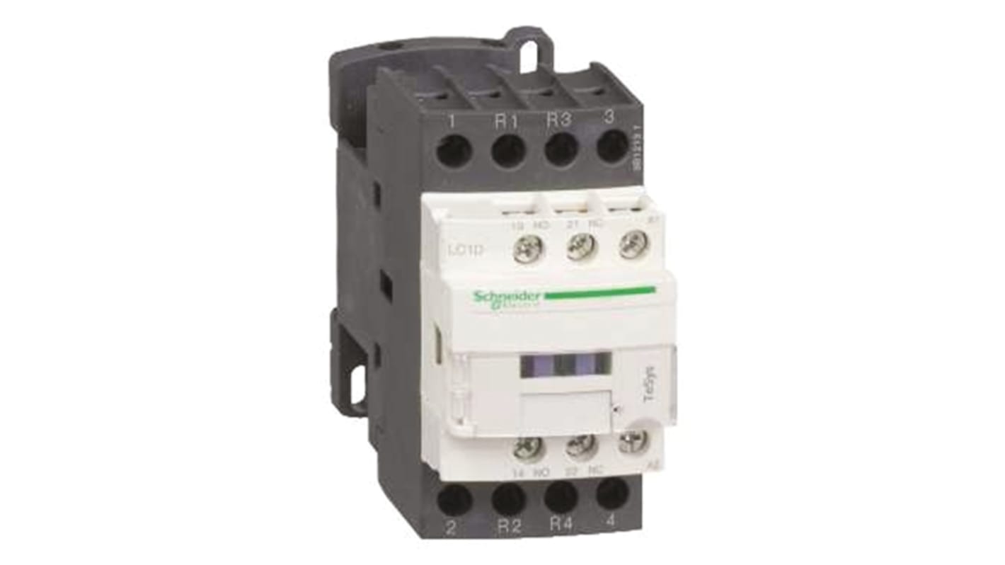 Schneider Electric TeSys D LC1D Contactor, 24 V dc Coil, 4-Pole, 25 A, 2NO + 2NC, 300 V dc, 690 V ac