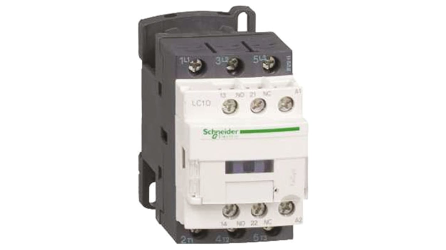 Schneider Electric TeSys D LC1D Contactor, 230 V ac Coil, 3-Pole, 32 A, 7.5 kW, 3NO, 300 V dc, 690 V ac