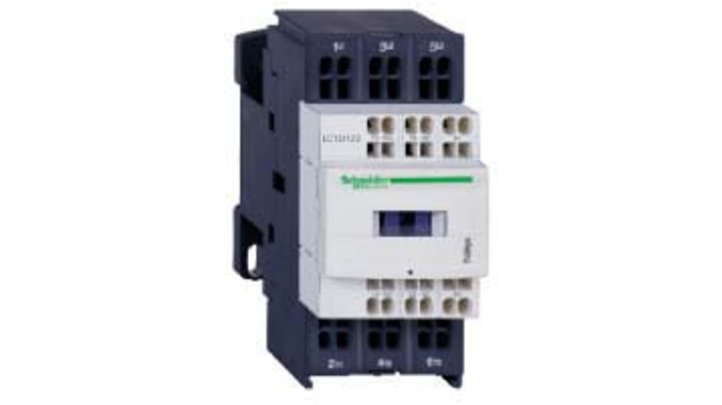 Schneider Electric TeSys D LC1D Contactor, 110 V dc Coil, 3-Pole, 32 A, 18.5 kW, 3NO, 300 V dc, 690 V ac