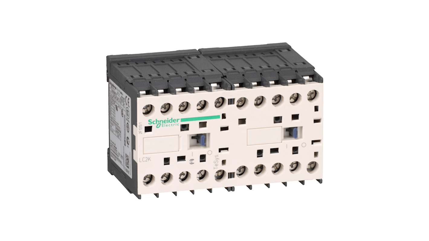 Contattore Reversibile Schneider Electric, serie LC2K, 3 poli, 3NO, 6 A, 3 kW, bobina 230 V c.a.