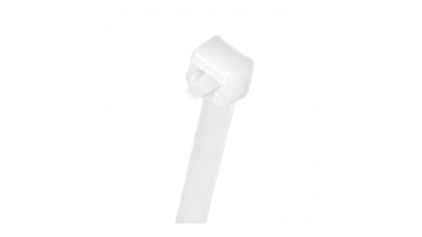 Panduit Cable Tie, Releasable, 368mm x 4.8 mm, Natural Nylon, Pk-100
