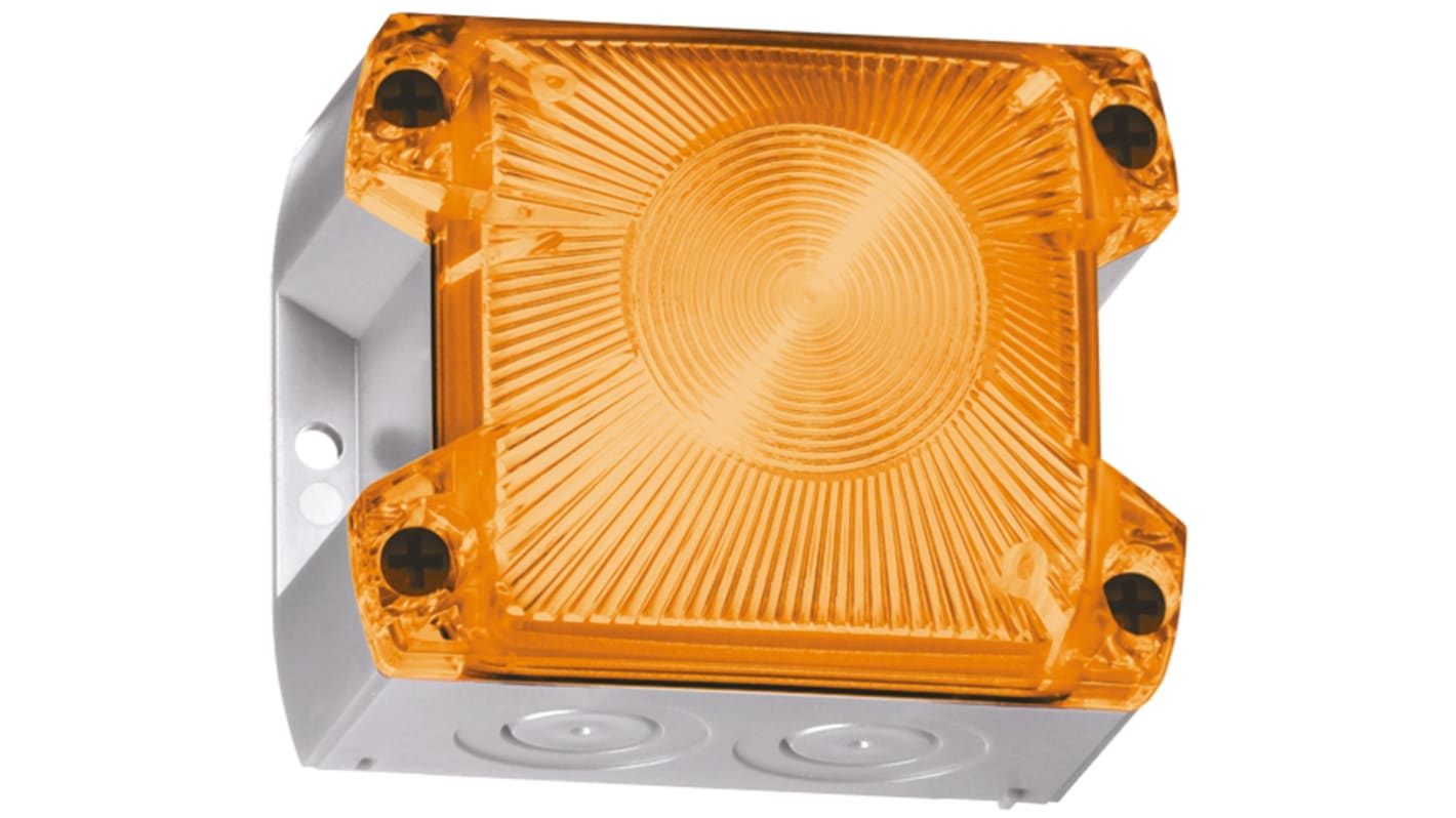 Pfannenberg PY X-S-05 Series Amber Flashing Beacon, 230 V ac, Panel Mount, Xenon Bulb